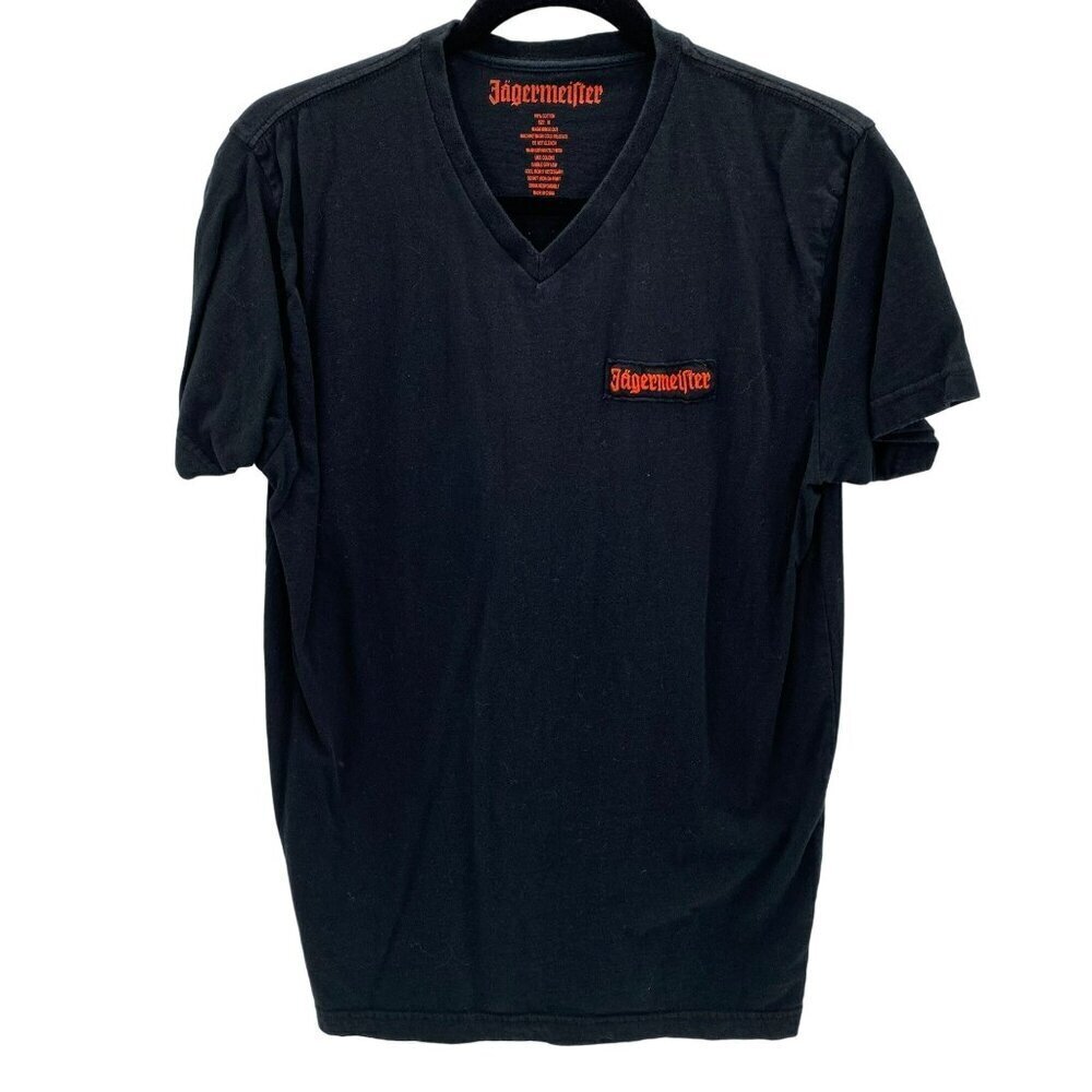 Jagermeister Black Promo Short Sleeve V-Neck T-Shirt Unisex Size M